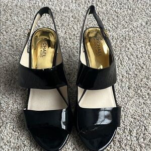 Michael Kors Black Sandals with Suede Strap